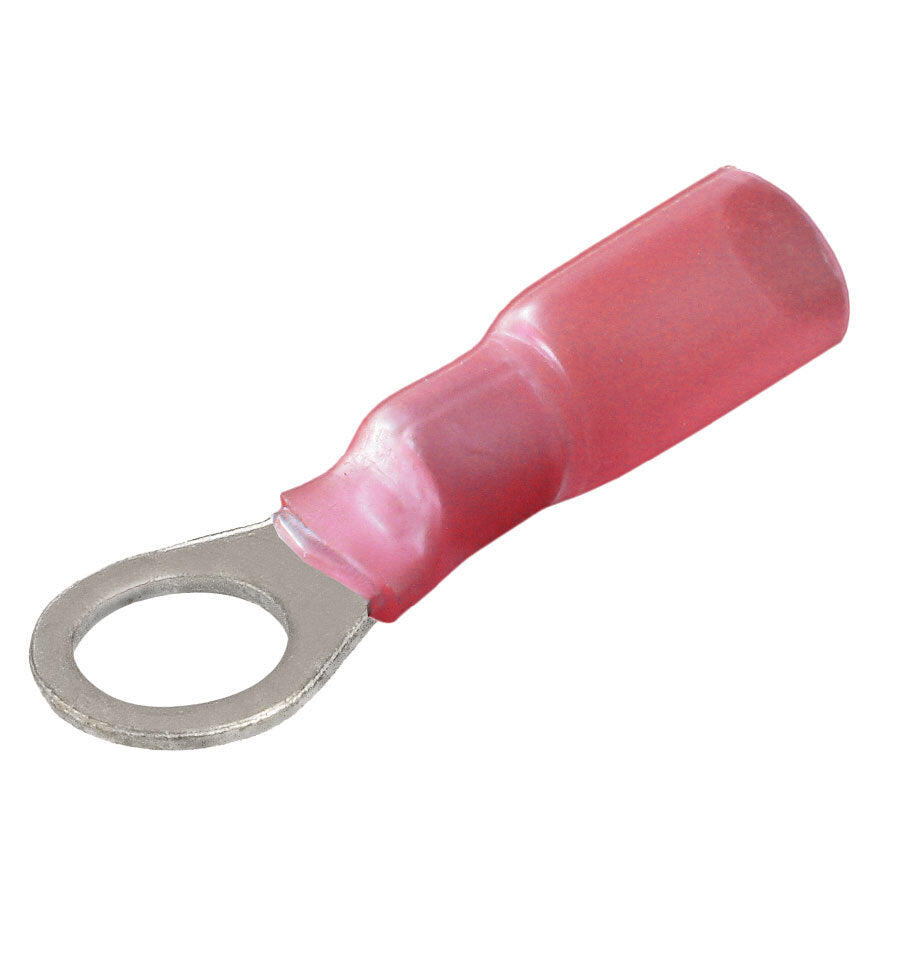 6mm Heat Shrink Ring Terminal - Red 100