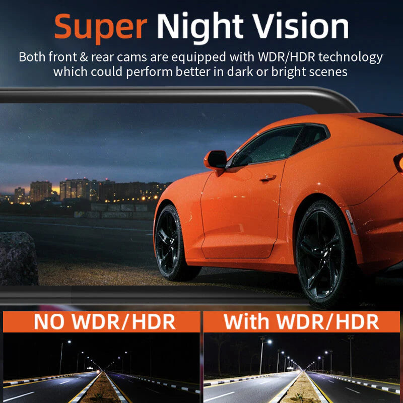 WOLFBOX G850 4K Mirror Dash Cam, Rear View Mirror Camera