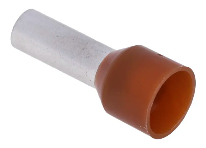 End Sleeve Boot Lace Brown 10mm2 100 Pack