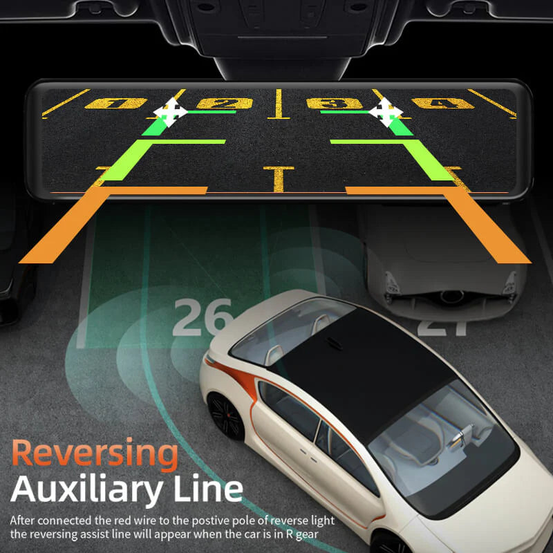 WOLFBOX G850 4K Mirror Dash Cam, Rear View Mirror Camera