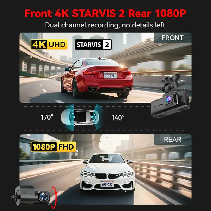 Redtiger F7NT Touch Screen 4K Dual Dash Cam