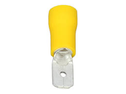 6.3mm Yellow Male Nylon Insulated Blade Terminal 100