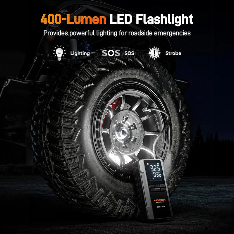 WOLFBOX MegaVolt16 Air Portable Two-in-One Jumper Starter with Air Compressor