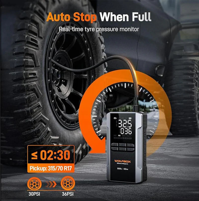 WOLFBOX MegaVolt16 Air Portable Two-in-One Jumper Starter with Air Compressor