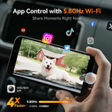 WOLFBOX G900Pro 12MP WiFi Touch Screen Rear View Mirror Dash Cam Smart Mirror RHD